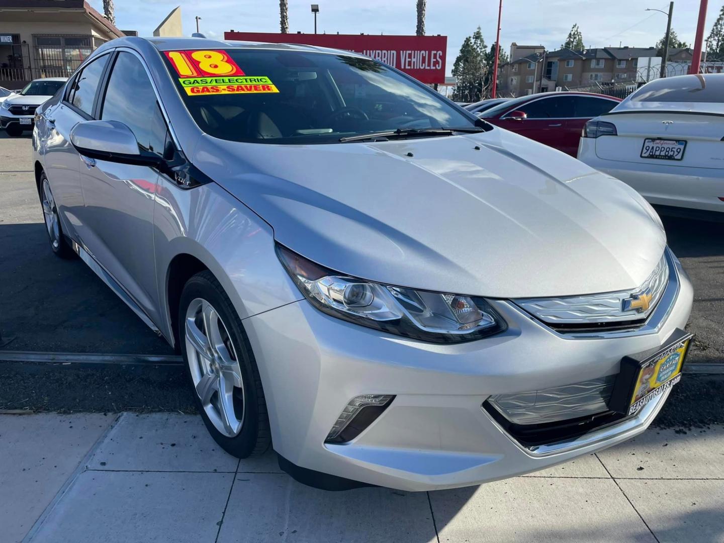 2018 SILVER /BLACK Chevrolet Volt LT (1G1RC6S5XJU) with an 1.5L L4 DOHC 16V engine, CVT transmission, located at 744 E Miner Ave, Stockton, CA, 95202, (209) 944-5770, 37.956863, -121.282082 - PLUS TAXES AND FEES - Photo#0